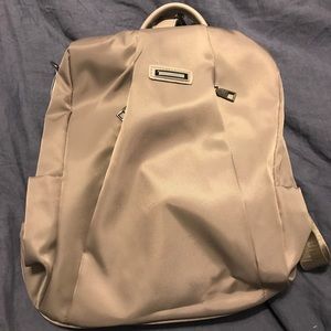 Greige backpack purse